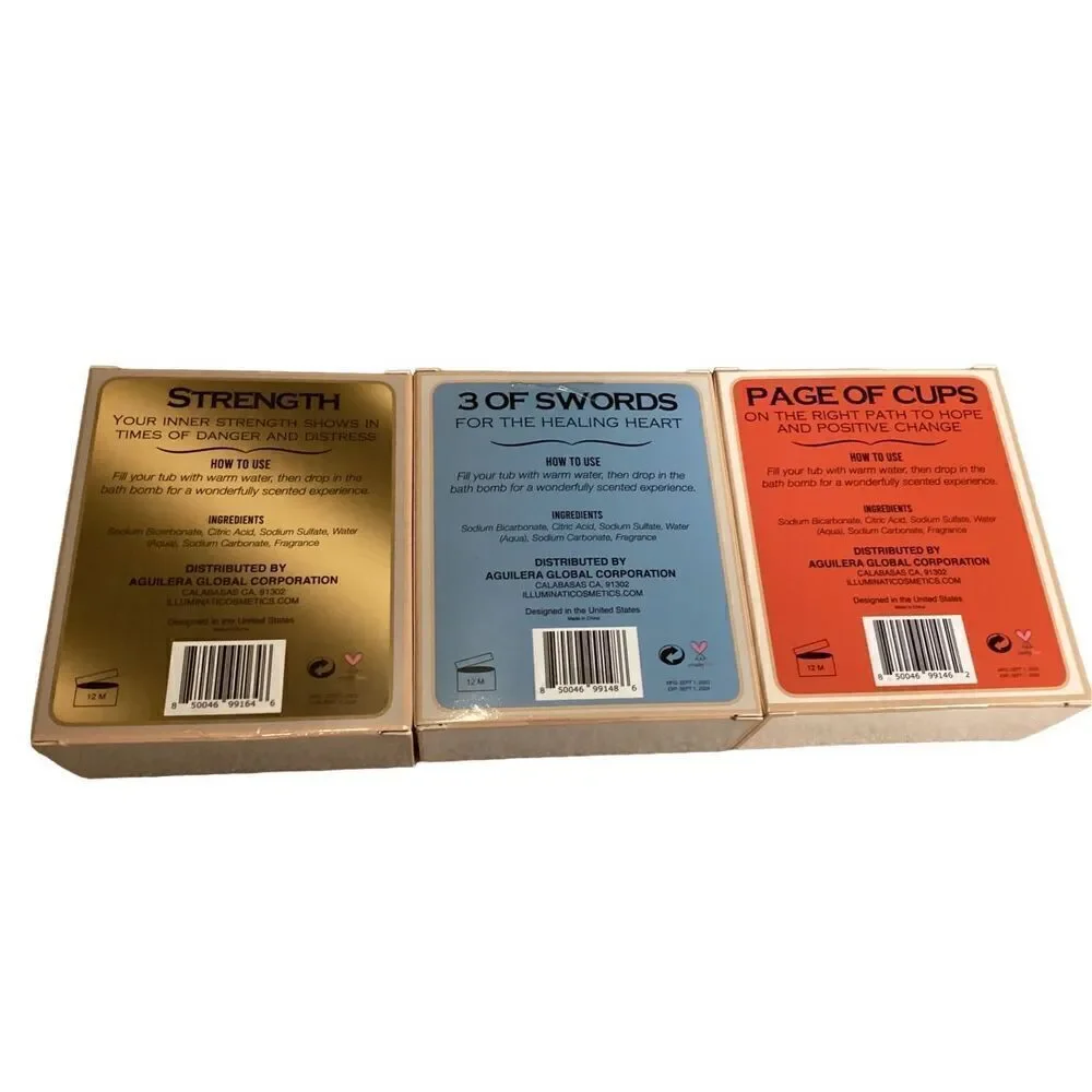 Nwt Lot Of 3 Tarot Card Bath Bombs Occult  Alternative Gift